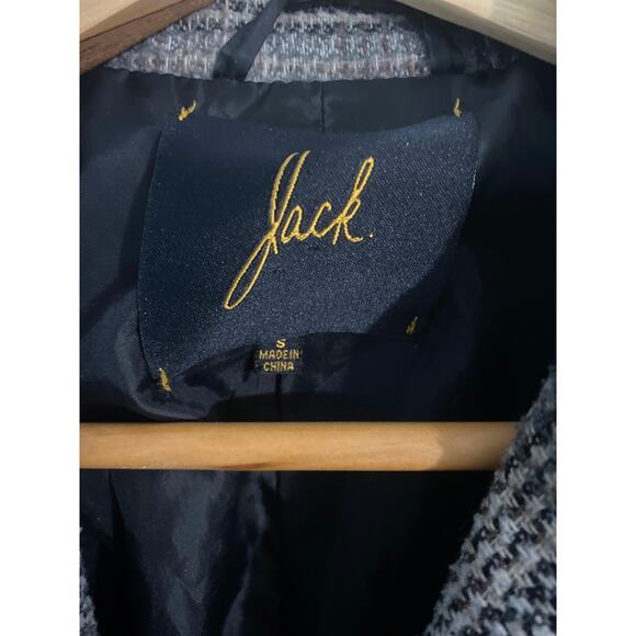 Jack by BB Dakota pea coat women’s size S plaid tweed wool blend lined - Picture 2 of 4